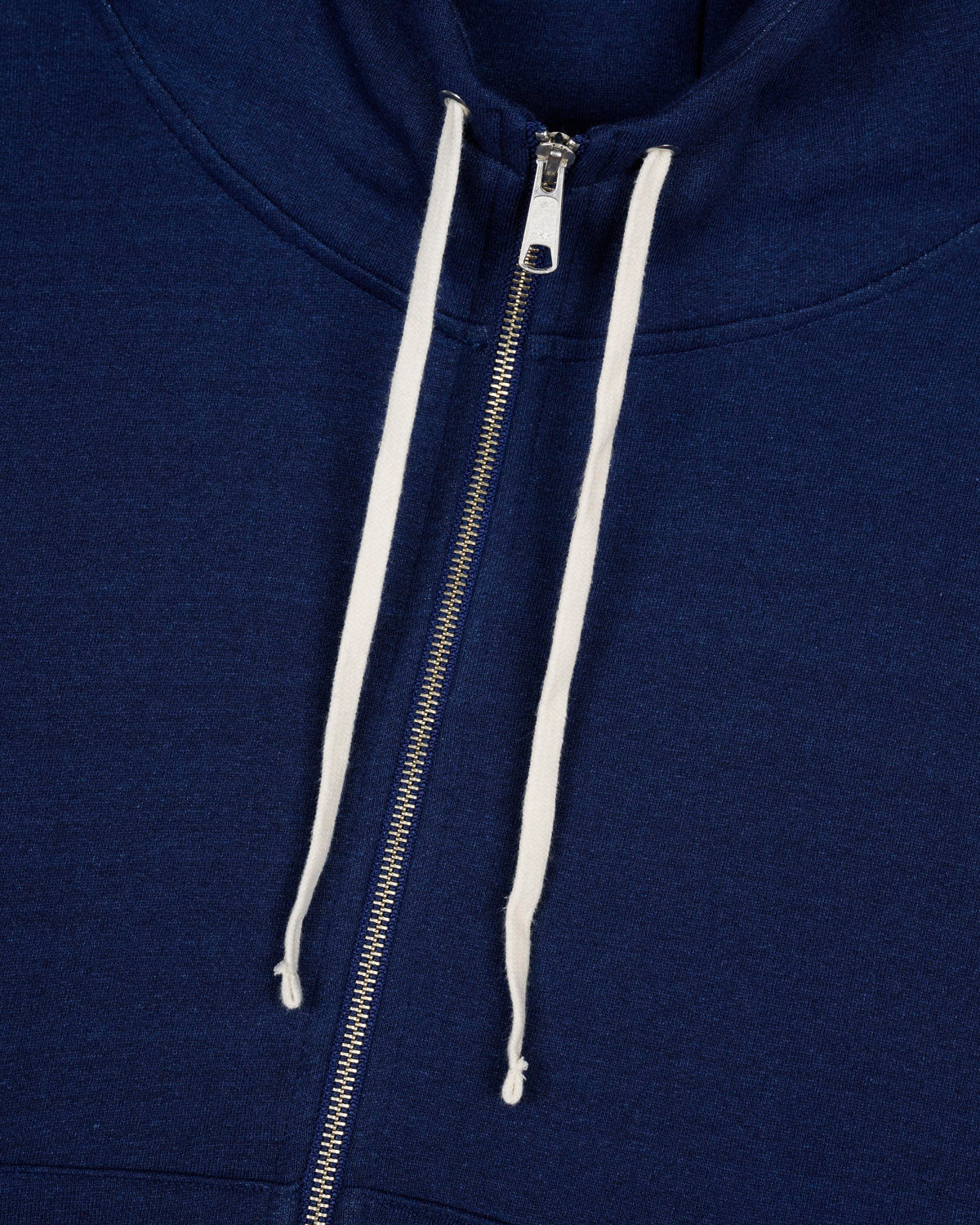 Padded Elbow Zip-Up Hoodie - Indigo 4