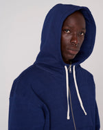 Padded Elbow Zip-Up Hoodie - Indigo 8