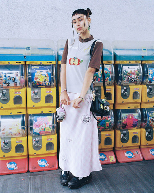 Brain Dead x Coach Embroidered Slip Skirt - Light Pink 2