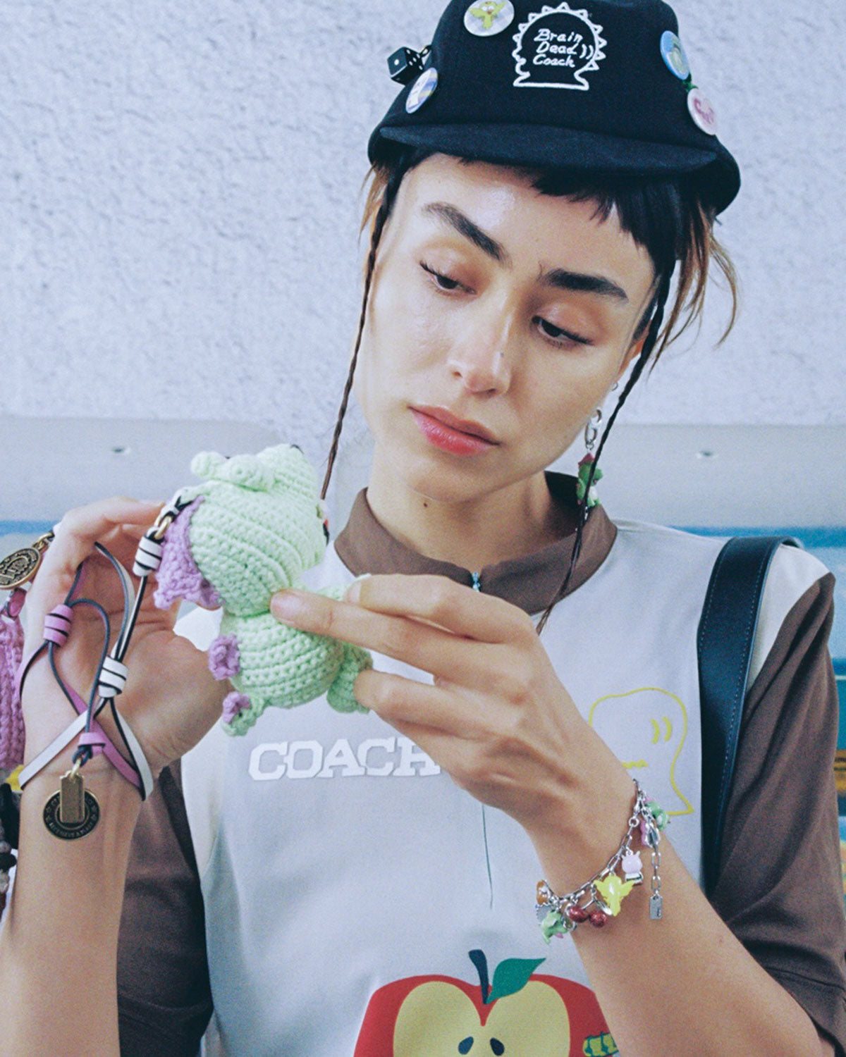 Brain Dead x Coach Biker Pin Hat - Black Multi 2