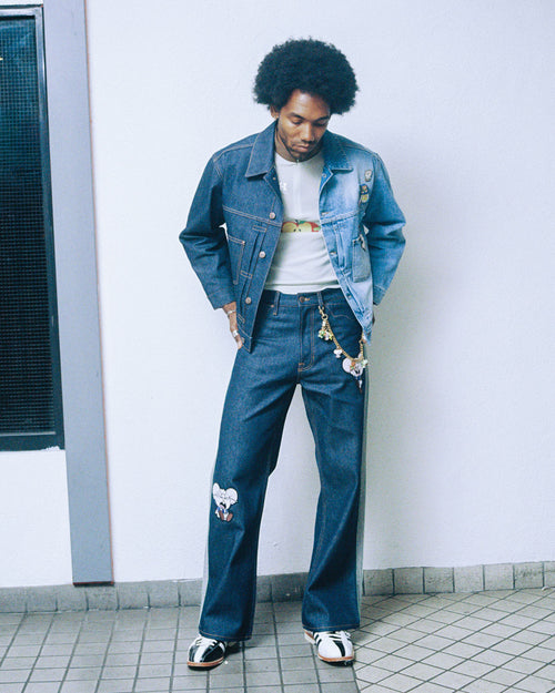 Brain Dead x Coach Kachi Mouse Retro Jean - Dark Blue 2