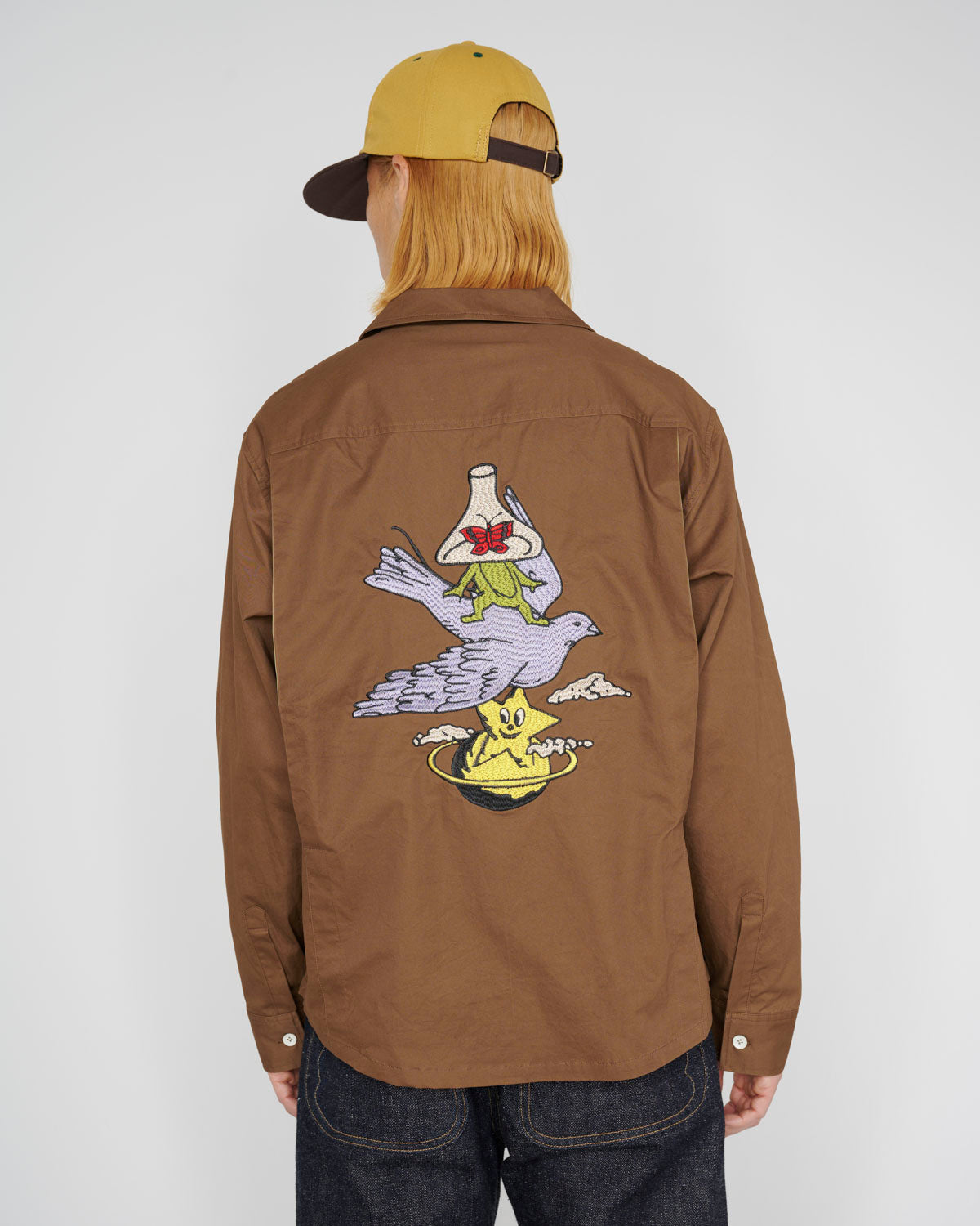 Poplin Camp Collar Shirt - Chocolate – Brain Dead