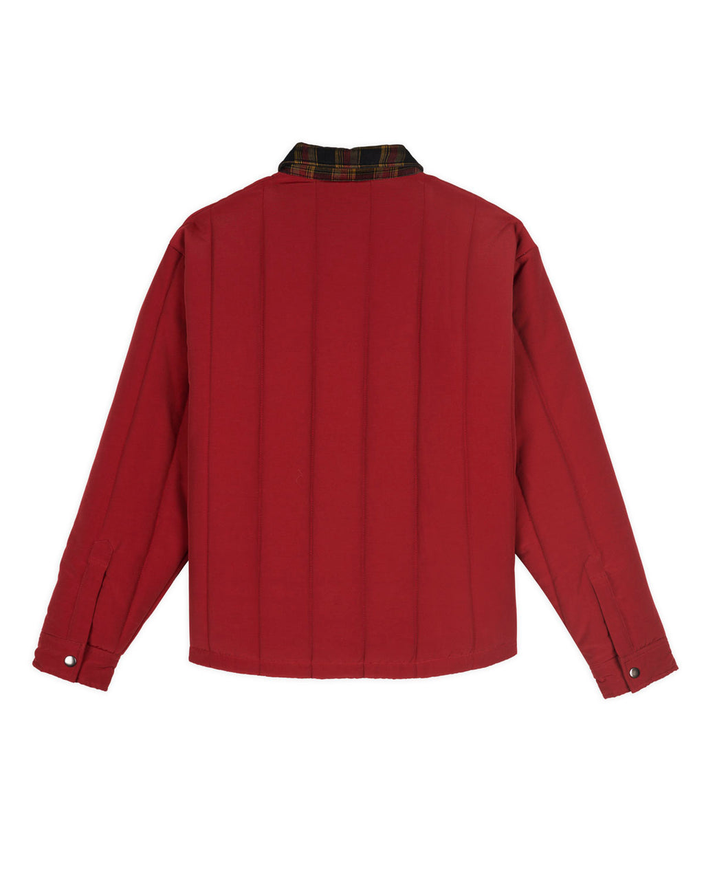 Puffer Button Up Shirt Jacket Red - Main Image