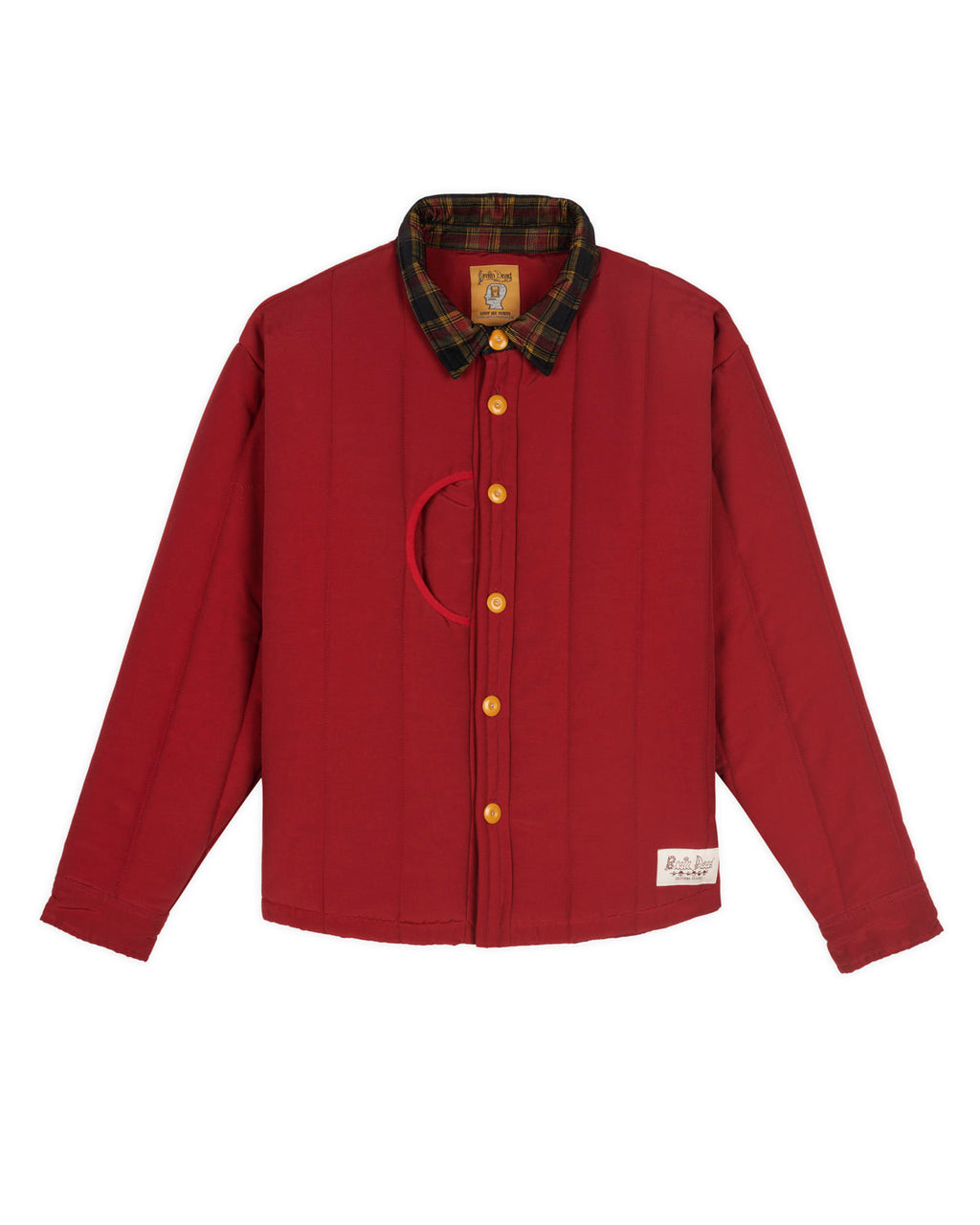 Puffer Button Up Shirt - Red 1