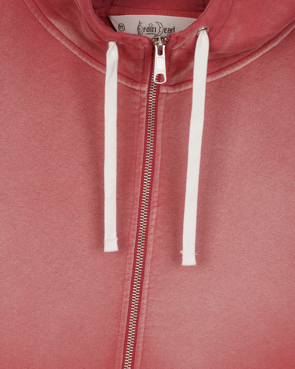 Padded Elbow Zip-Up Hoodie - Brick 3