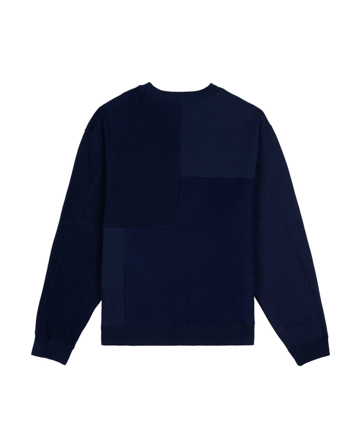 Paneled Long Sleeve Crewneck - Navy – Brain Dead
