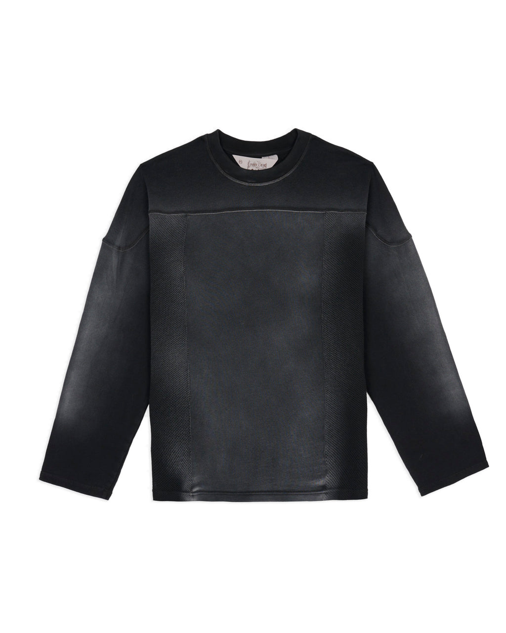 Paneled Pigment Football Shirt - Black