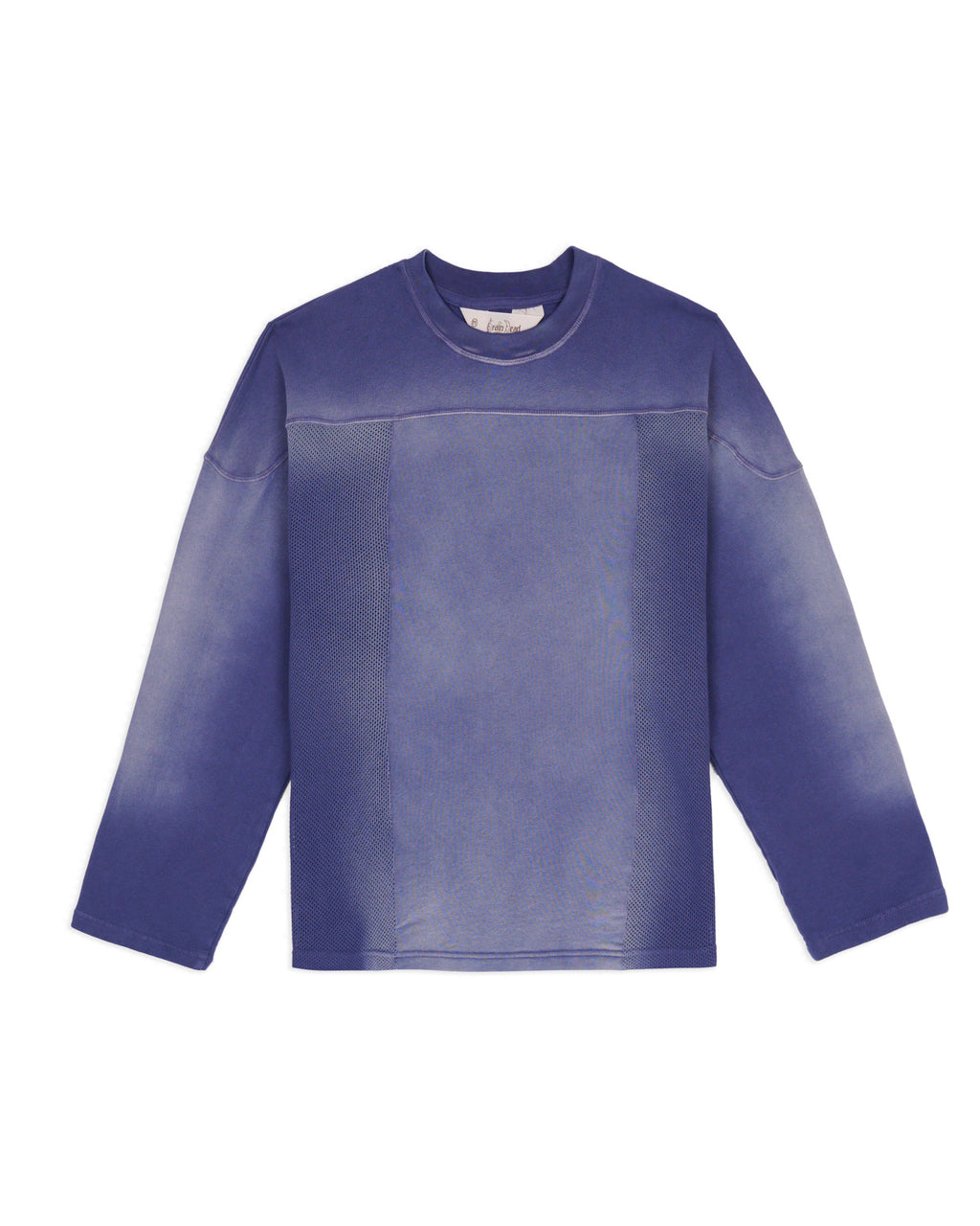 Paneled Pigment Football Shirt - Navy