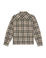 Plaid French Terry Button Up - Sand 5