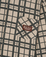 Plaid French Terry Button Up - Sand 3