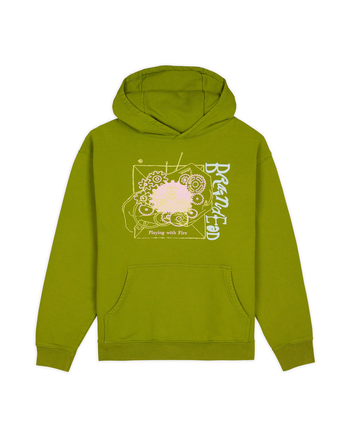 Brain dead 2024 splatter dye hoodie