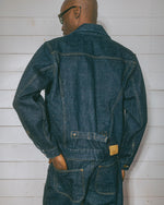 15.5oz Selvedge Denim Trucker Jacket -Rinsed Indigo 6