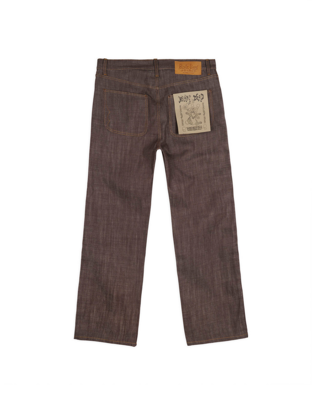 Type 00 14.5oz Selvedge Denim Pant - Brown 2