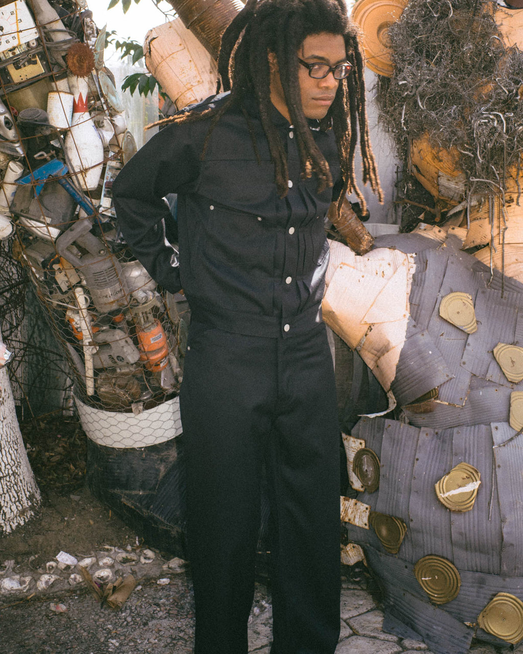 Serge Wool Trucker Jacket - Black 4