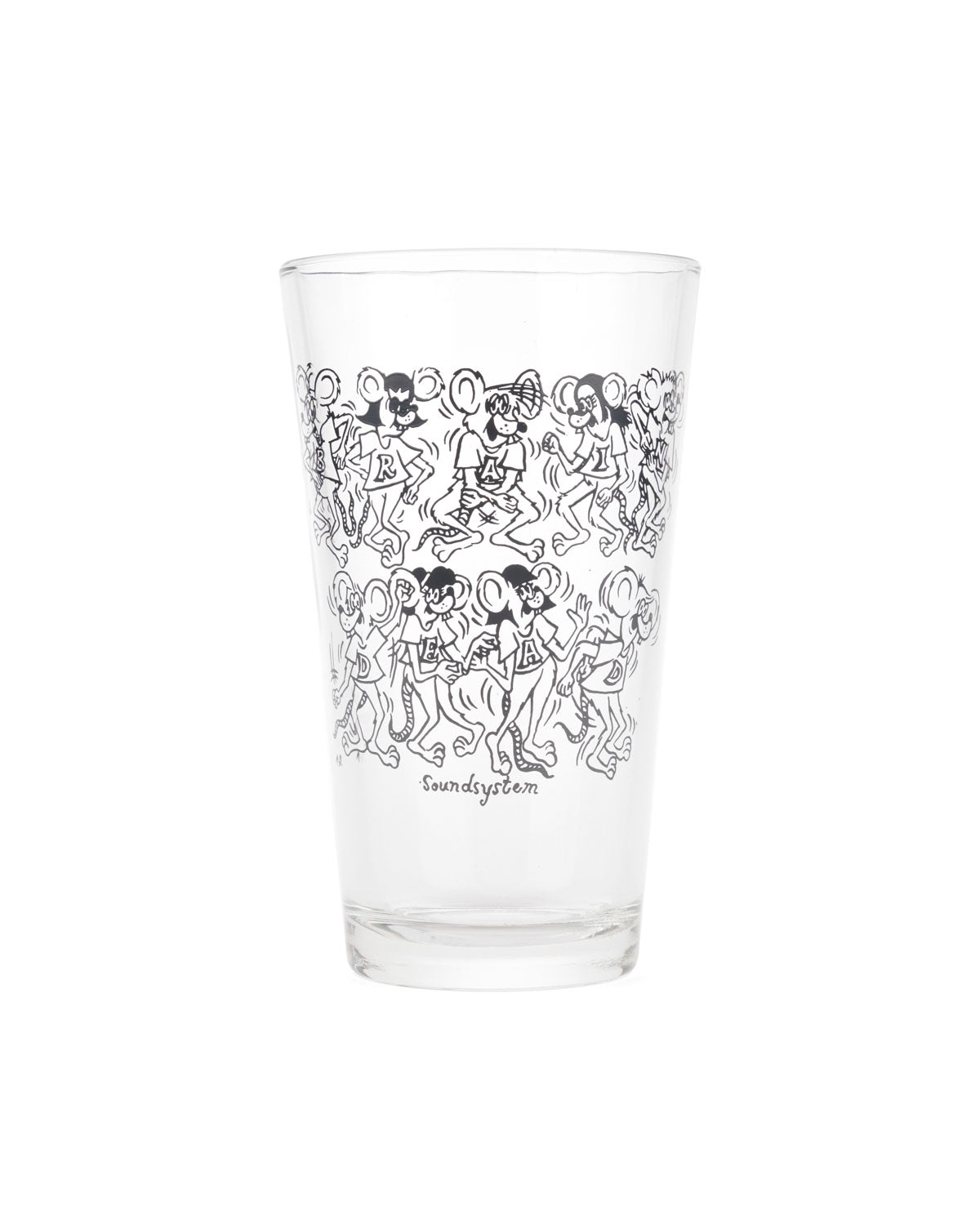 Rat Dance Pint Glass - Clear 1