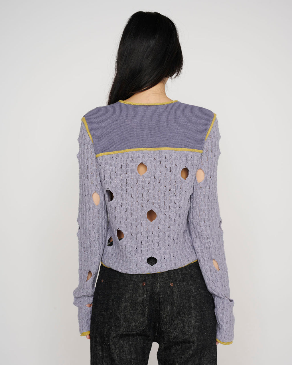Reverse Seam Wholey Sweater - Washed Blue 6