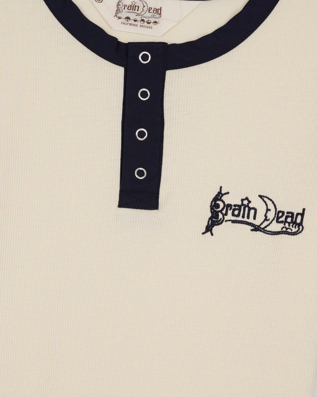 Ribbed Henley - Natural 3