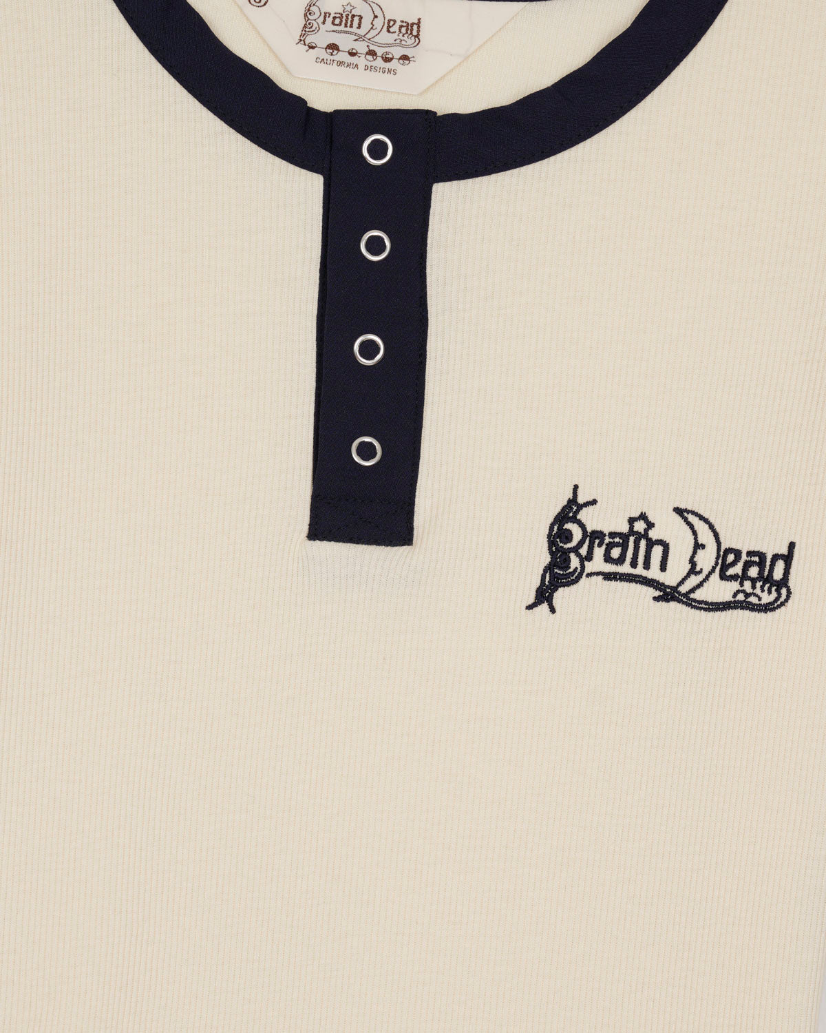 Ribbed Henley - Natural 3