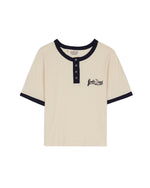 Ribbed Henley - Natural 1