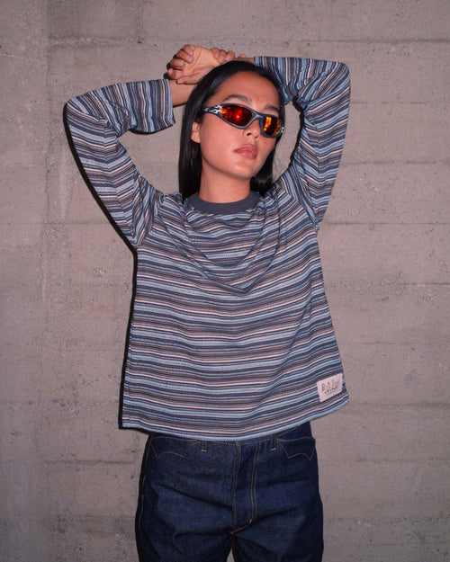Romy Multi Stripe Long Sleeve T-shirt - Brown 2