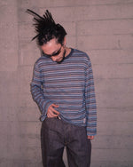 Romy Multi Stripe Long Sleeve T-shirt - Brown 2