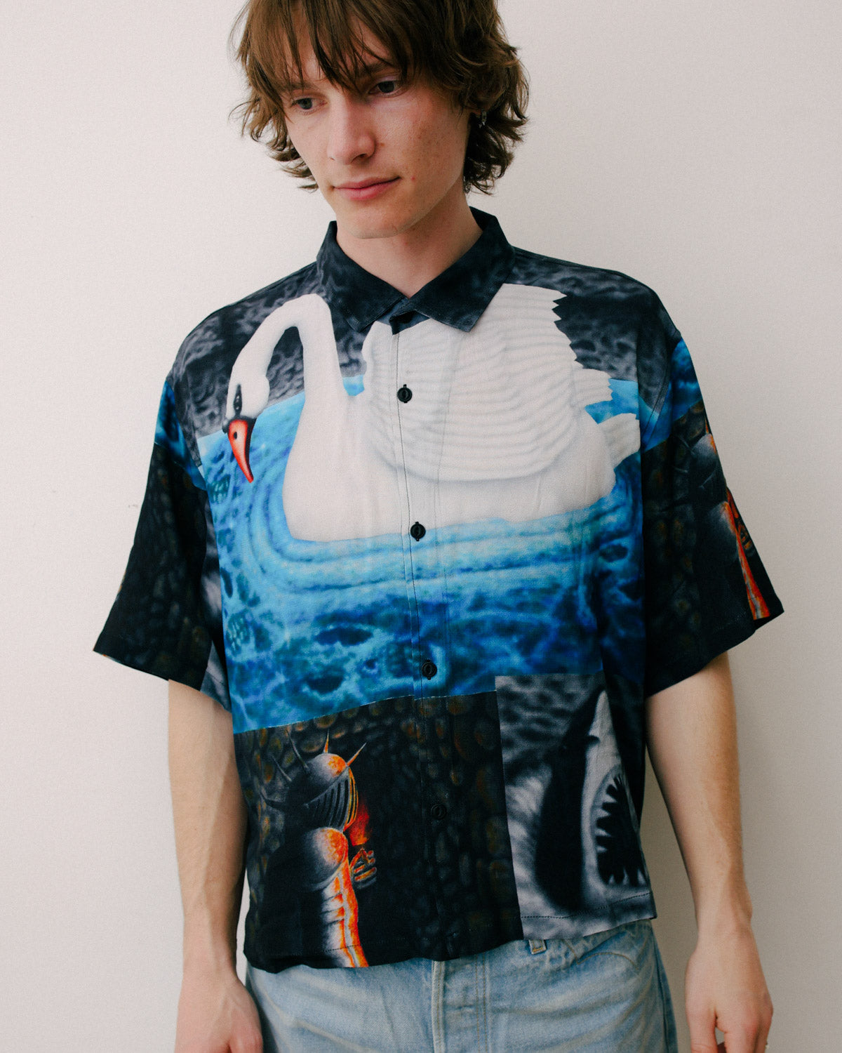 Copia Short Sleeve Button Down Shirt - Black Multi – Brain Dead