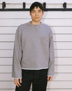 Boxy French Terry Sweatshirt - Heather Grey 2