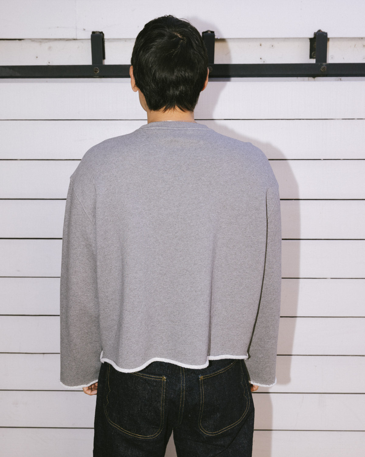 Boxy French Terry Sweatshirt - Heather Grey 6