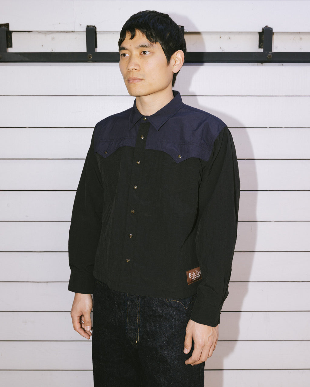 Nylon Western Shirt - Black 6