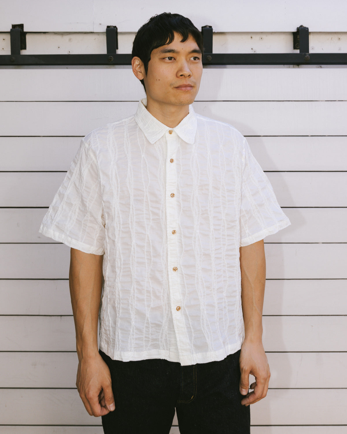 Twisted Piping Shirt - Natural 4