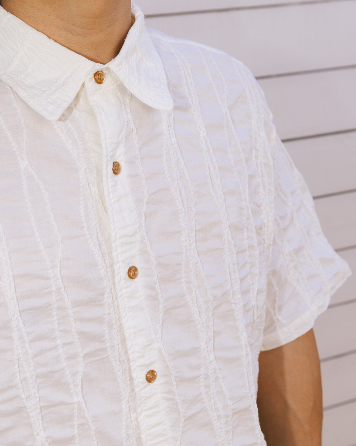 Twisted Piping Shirt - Natural 6