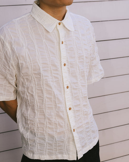 Twisted Piping Shirt - Natural 2