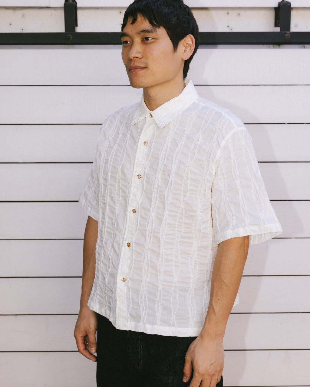 Twisted Piping Shirt - Natural 7