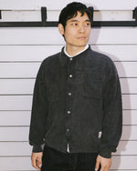 Pigment Dye Long Sleeve Polo Sweater - Ink 2