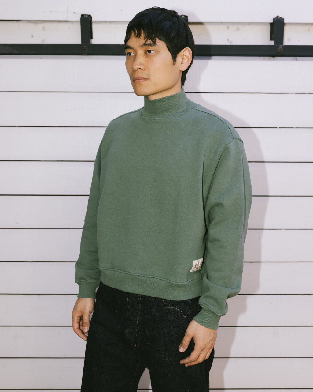 Turtle Neck Sweatshirt - Green 4