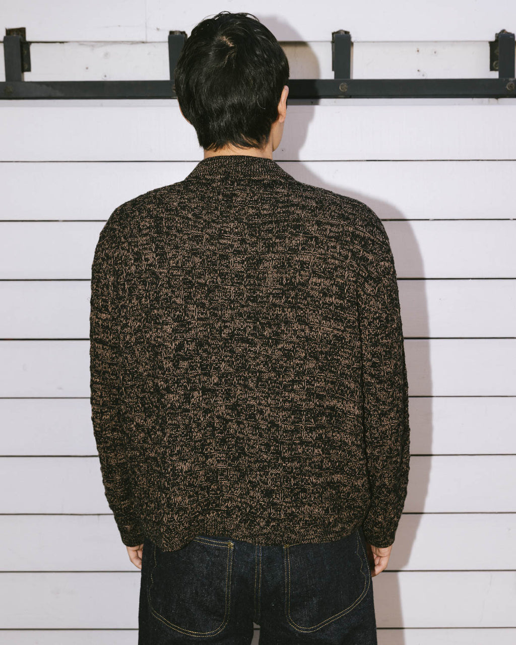 Waffle Pullover Sweater - Charcoal 8