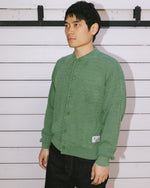 Pigment Dye Long Sleeve Polo Sweater - Green 6