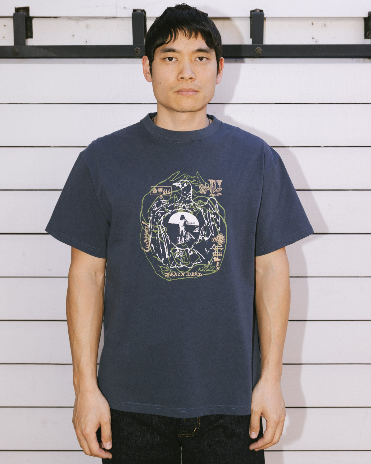 Earth Defense T-shirt - Slate – Brain Dead