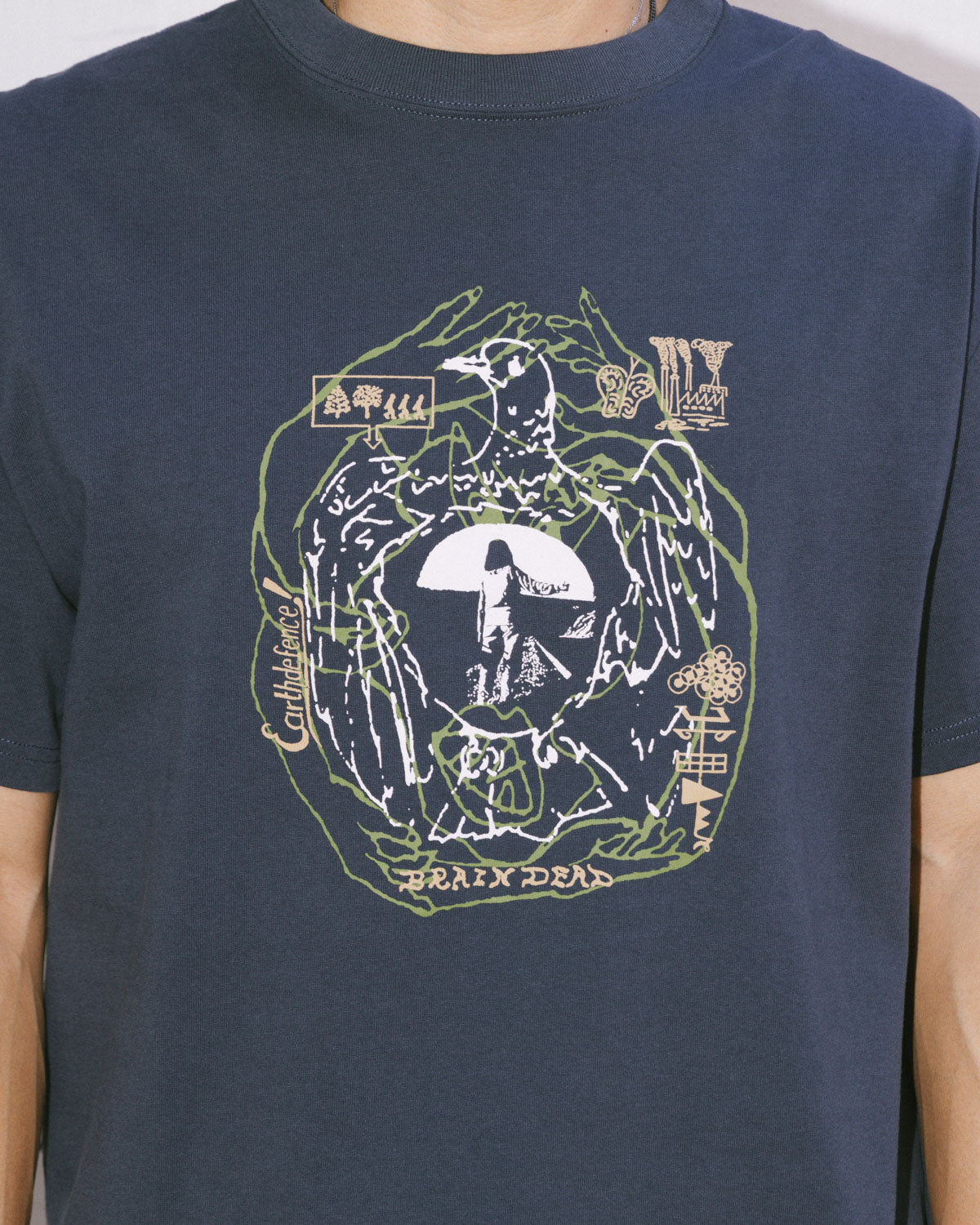 Earth Defense T-shirt - Slate – Brain Dead