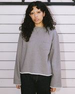Boxy French Terry Sweatshirt - Heather Grey 7