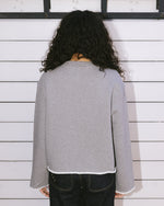Boxy French Terry Sweatshirt - Heather Grey 9