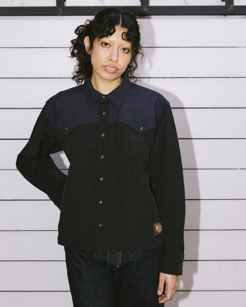 Nylon Western Shirt - Black 8