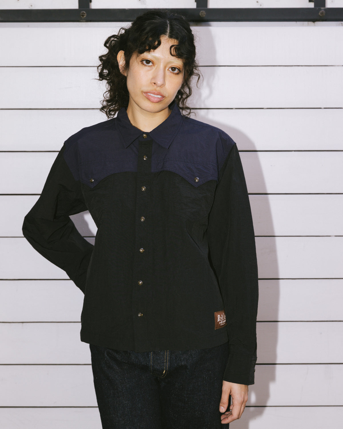 Nylon Western Shirt - Black 8