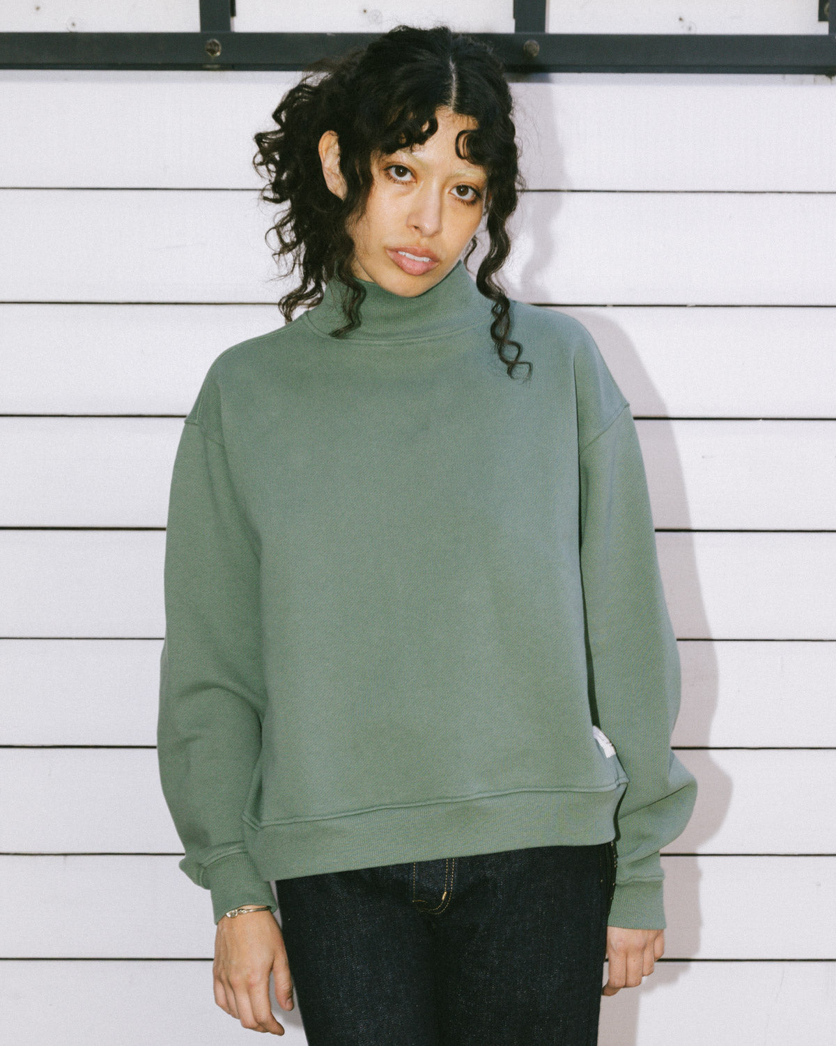 Turtle Neck Sweatshirt - Green – Brain Dead