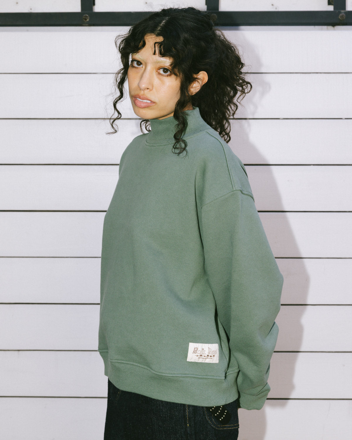 Turtle Neck Sweatshirt - Green – Brain Dead