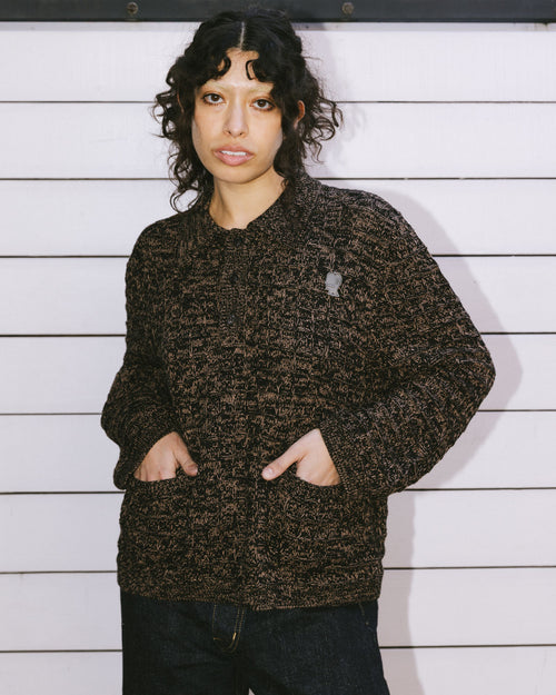 Waffle Pullover Sweater - Charcoal 2