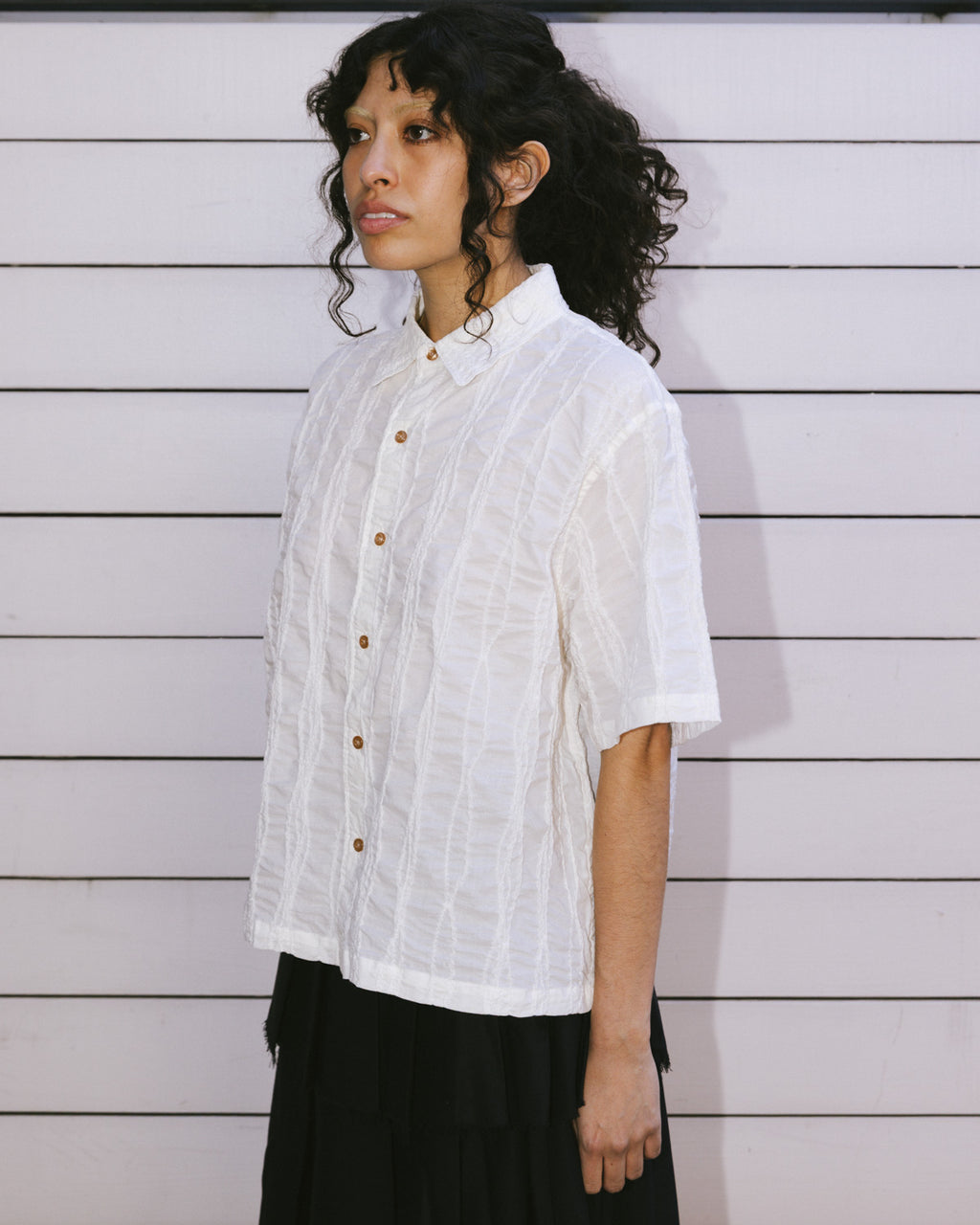 Twisted Piping Shirt - Natural 10