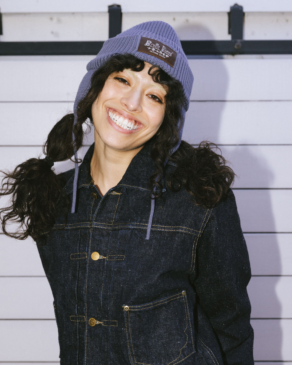 Knitted Ear Flap Beanie - Blue 2