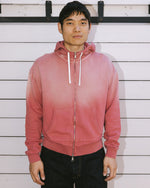 Padded Elbow Zip-Up Hoodie - Brick 2