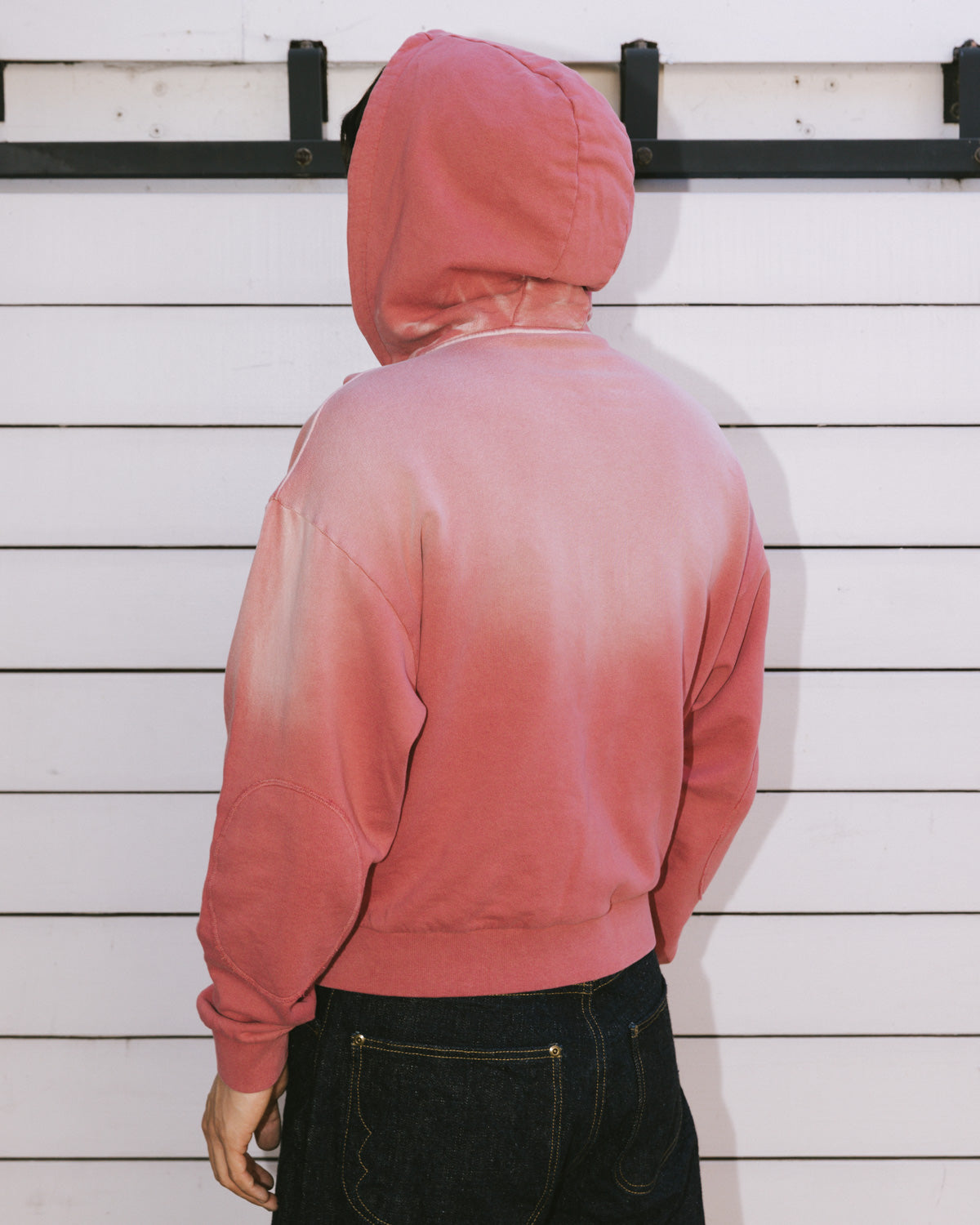 Padded Elbow Zip-Up Hoodie - Brick – Brain Dead